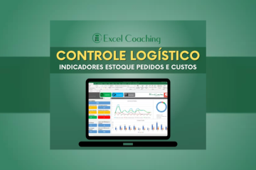 Planilha Controle Logístico com Indicadores Estoque, Pedidos e Custos